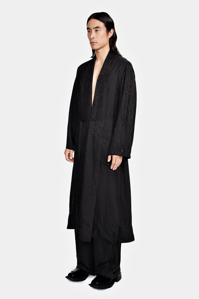 BELTED BATHROBE IN DROPS JACQUARD – LGN LOUIS GABRIEL NOUCHI