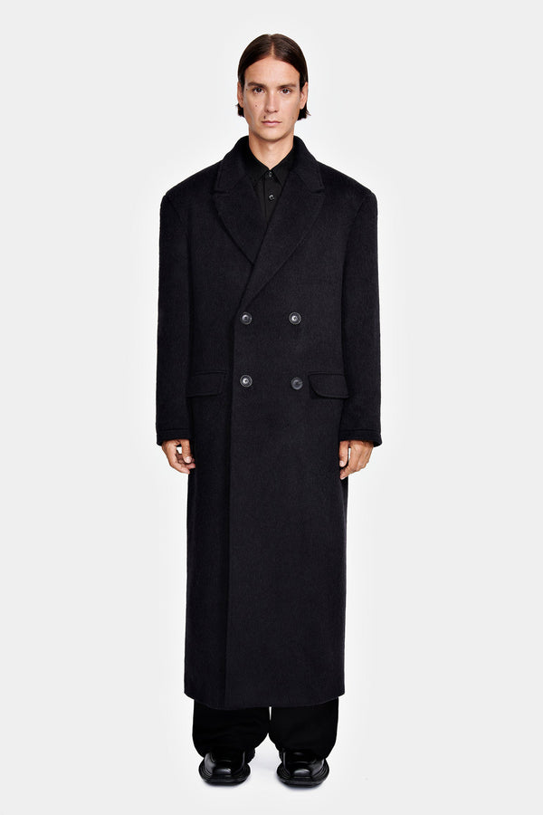 DOUBLE-BREASTED OVERSIZE COAT IN WOOL